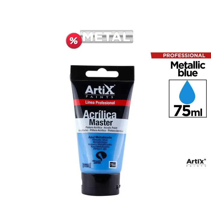 Pintura acrílica Expert, 75 ml, Azul metálico