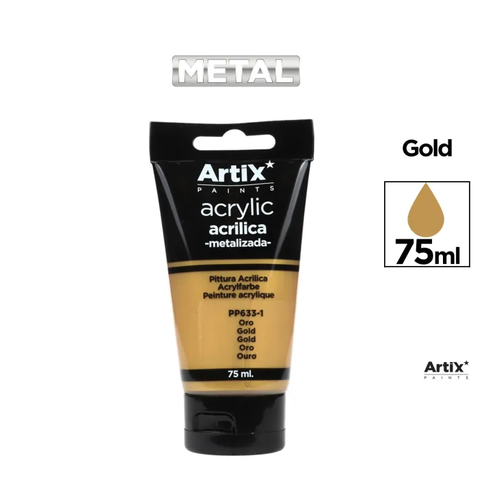 Pintura Acrílica Tubo 75ml Metalizado 1pcs - MP