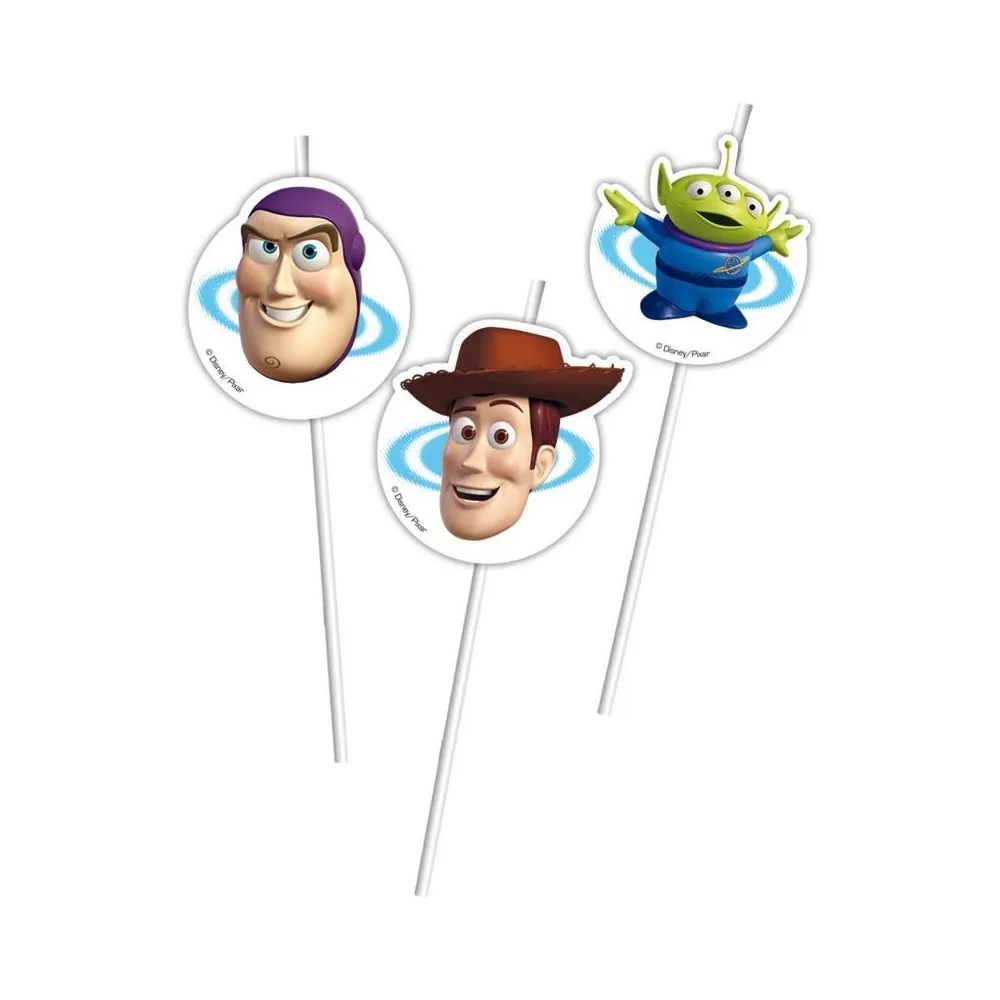 Pajitas de Plástico Toy Story 3 Paquete de 8 Unidades