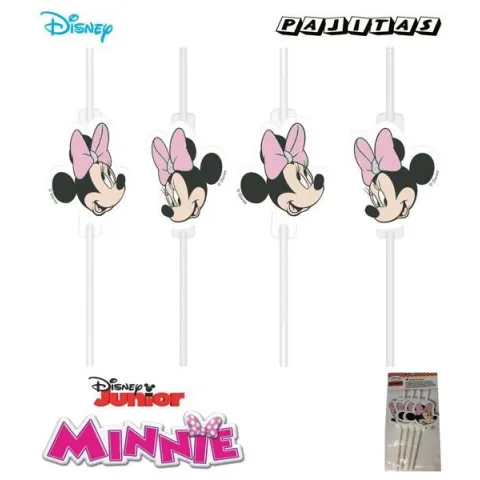 Pajitas de Papel Minnie Unicorn - Paquete de 4 Unidades