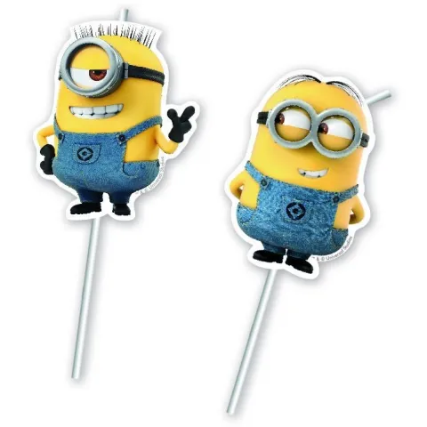 Pajitas de Plástico Lovely Minions - Paquete de 6 Unidades