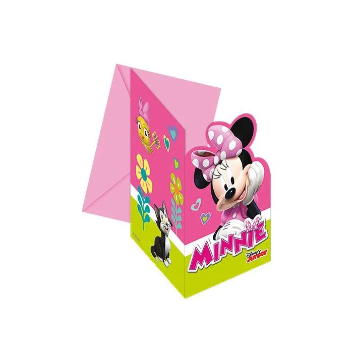 Tarjetas de Invitación Minnie Happy Helpers Paquete de 6 Unidades