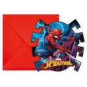 Tarjetas de Invitación Spiderman Team Up Paquete de 6 Unidades