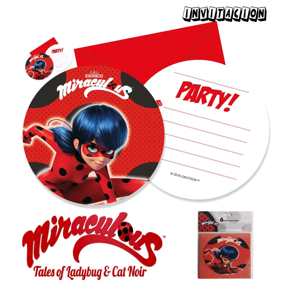Paquete de decoración de cumpleaños de Ladybug Miraculous