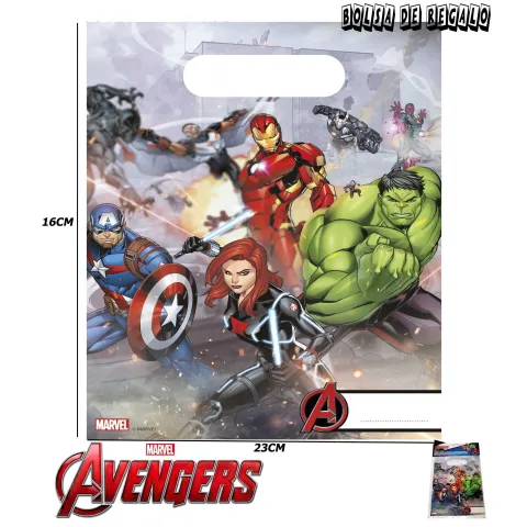 Bolsa de Regalo Mighty Avengers - Paquete de 6 Unidades