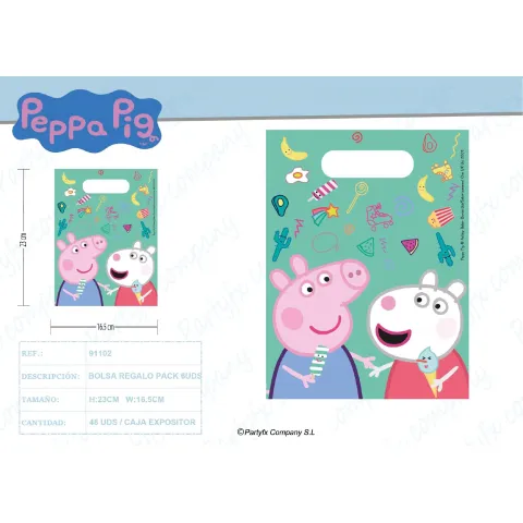 Bolsa de Regalo de Peppa Pig Next Generation - Paquete de 6 Unidades