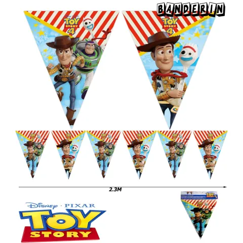 Banderín de Plástico Toy Story - 2.3m