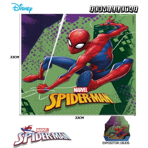 Servilletas de Papel Spiderman Team Up 33×33cm