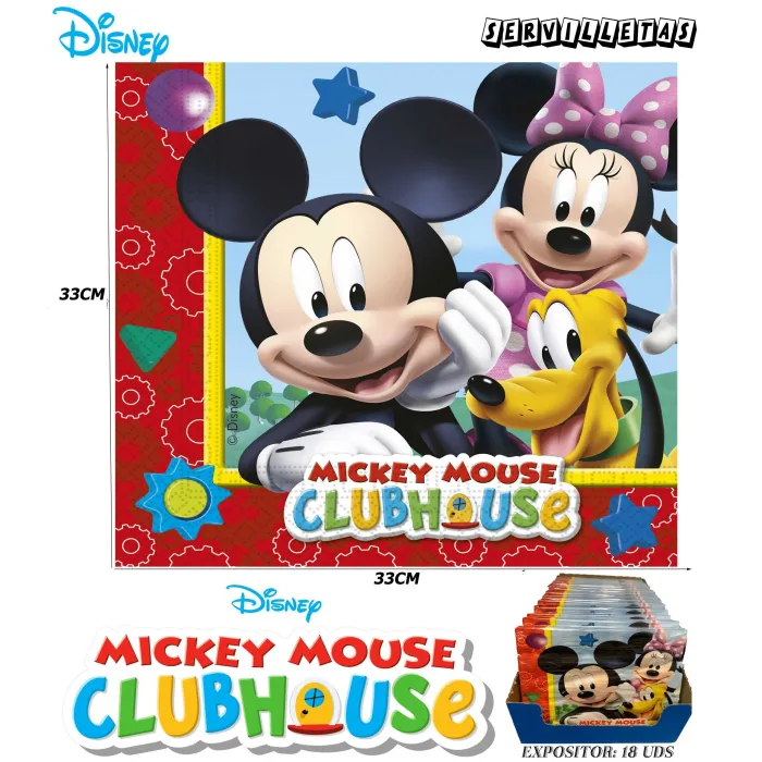 Servilletas de Papel Mickey Playful Paquete de 20