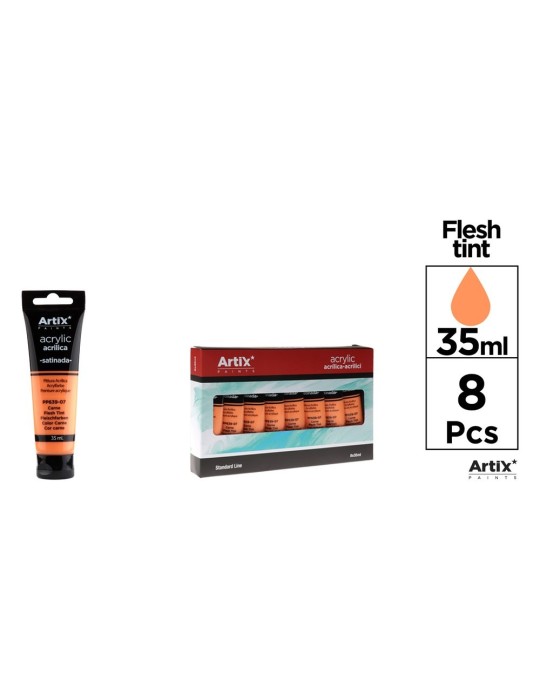 Pack de 4 tubos de pintura acrílica Artix 35 ml, Carne