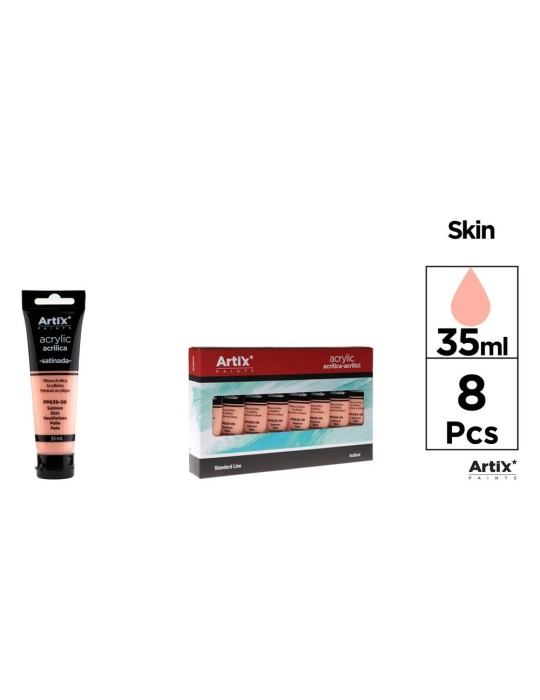 Pack de 4 tubos de pintura acrílica Artix 35 ml, Salmón