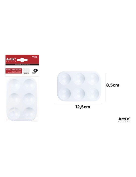 Pack de 6 paletas Artix de 6 huecos 19 × 13 cm