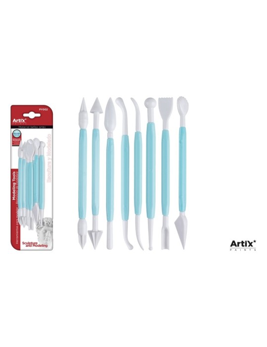 Pack de 6 sets de 8 herramientas de modelado Artix