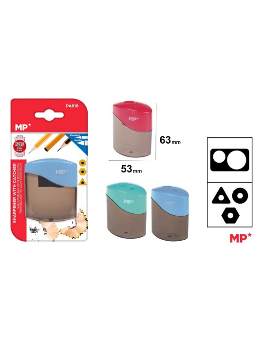 Pack de 6 sacapuntas dobles con depósito