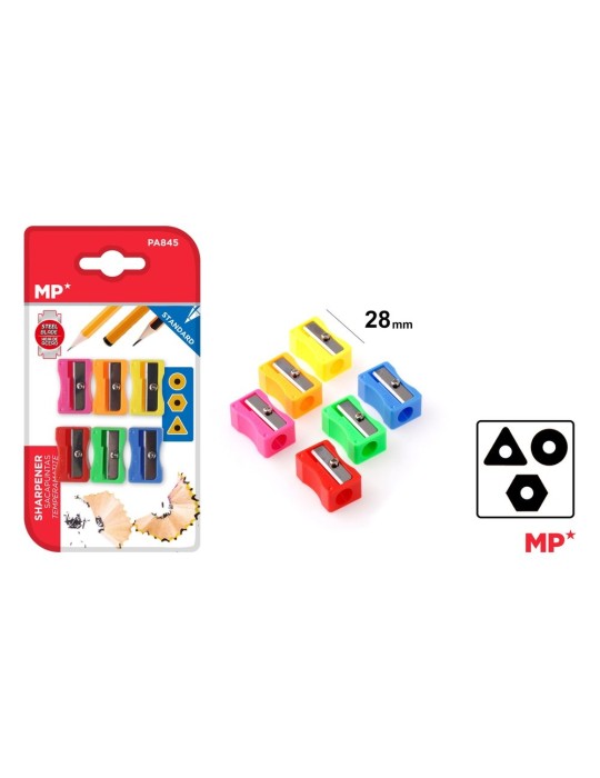 Pack de 6 blísteres de 6 sacapuntas estándar