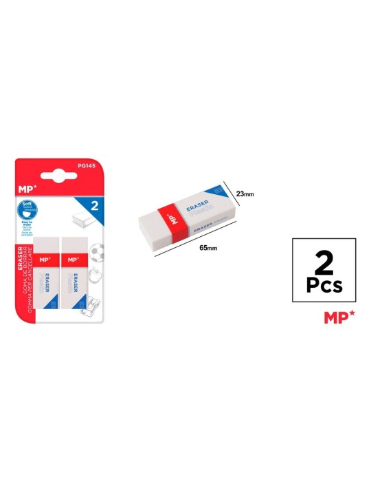 Pack de 12 paquetes de 2 gomas de borrar con aroma a nata