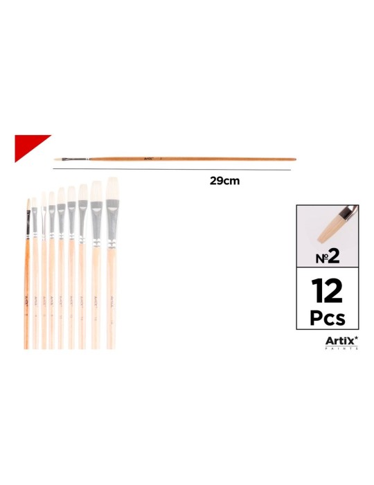 Pincel plano de cerda natural - Artix, Nº 2