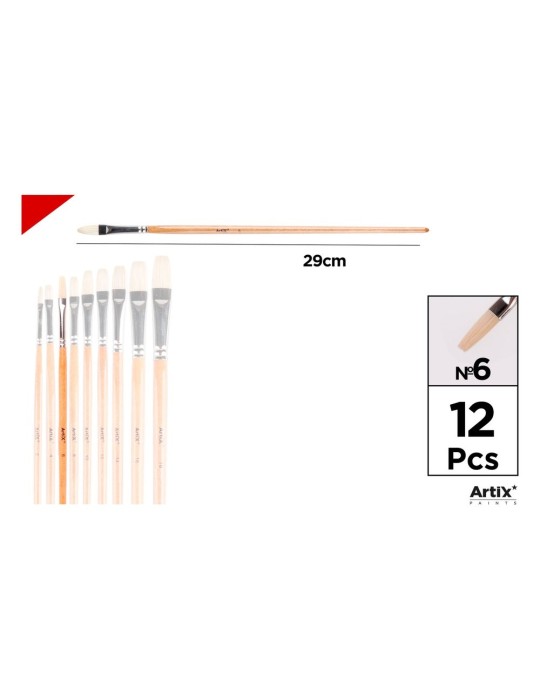 Pincel plano de cerda natural - Artix, Nº 6
