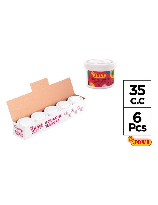 Témpera gouache en bote de 35 ml - JOVI, Blanco