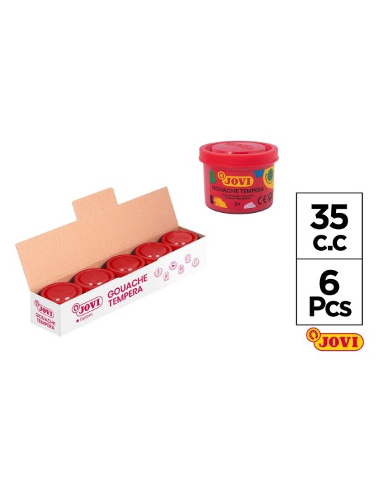 Témpera gouache en bote de 35 ml - JOVI, Rojo