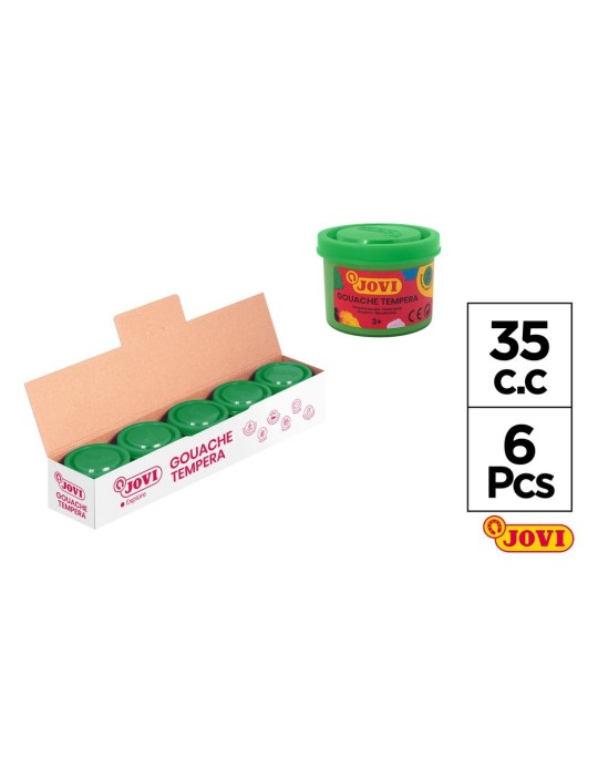 Témpera gouache en bote de 35 ml - JOVI, Verde medio