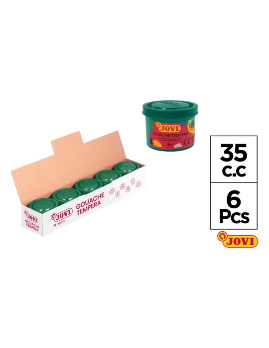 Témpera gouache en bote de 35 ml - JOVI, Verde oscuro