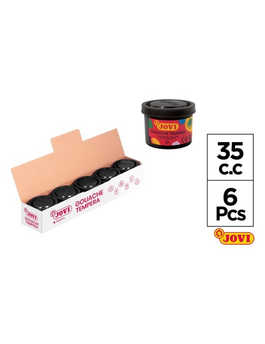 Témpera gouache en bote de 35 ml - JOVI, Negro