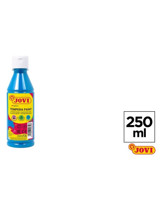 Témpera líquida en bote de 250 ml - JOVI, Azul cian
