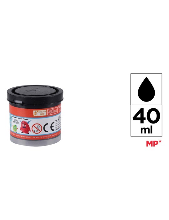 Témpera, 40 ml, Negro