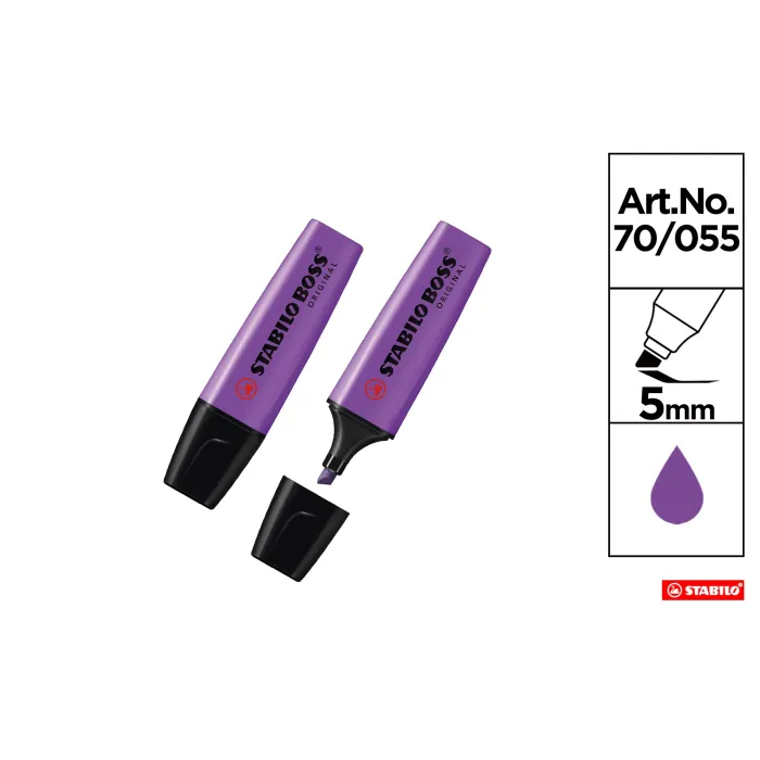 Marcador Boss Original 70 5 mm - Stabilo, 55 lavanda