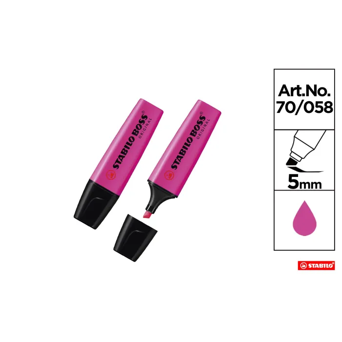 Marcador Boss Original 70 5 mm - Stabilo, 58 lila