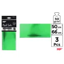 Papel Seda Verde Metalizado 50x66 3 Uds MP Creatividad con brillo y frescur