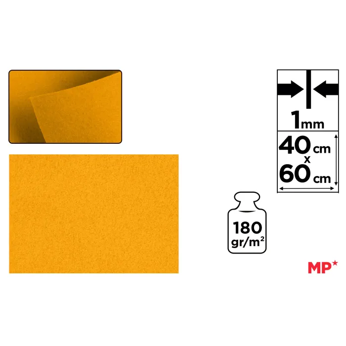 Lámina de Fieltro 40 × 60 cm 1 mm 180 g/m², 66 oro viejo
