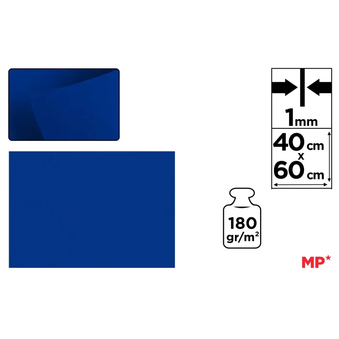Lámina de Fieltro 40 × 60 cm 1 mm 180 g/m², 79 azul oscuro