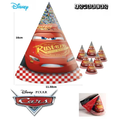 Gorros Cars 3 PK-6uds 16x11.5cm