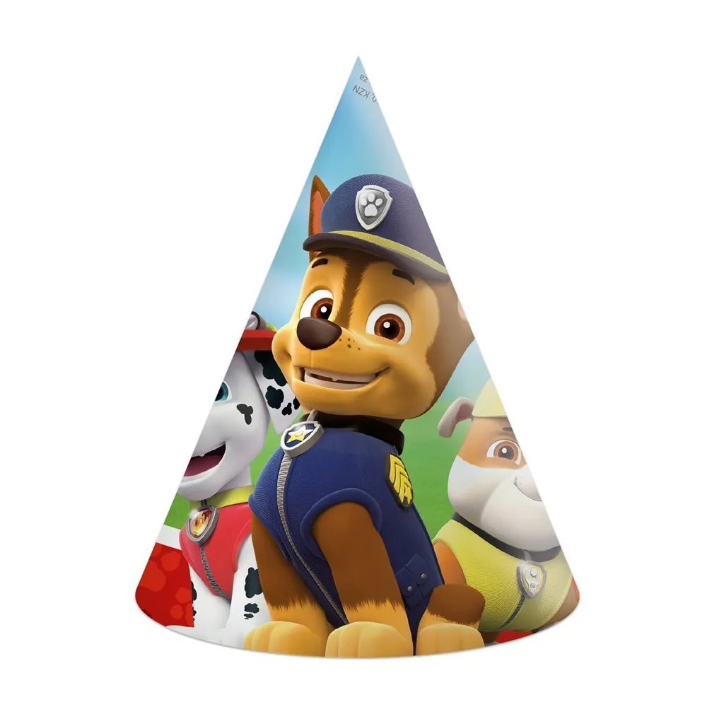 Paquete de 6 Gorros de Paw Patrol Ready for Action Diversión y Aventura para tus Fiestas