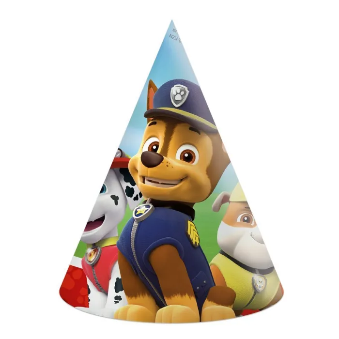 Paquete de 6 Gorros de Paw Patrol Ready for Action Diversión y Aventura para tus Fiestas