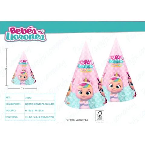 Gorros Cono de Peppa Pig Next Generation 6uds