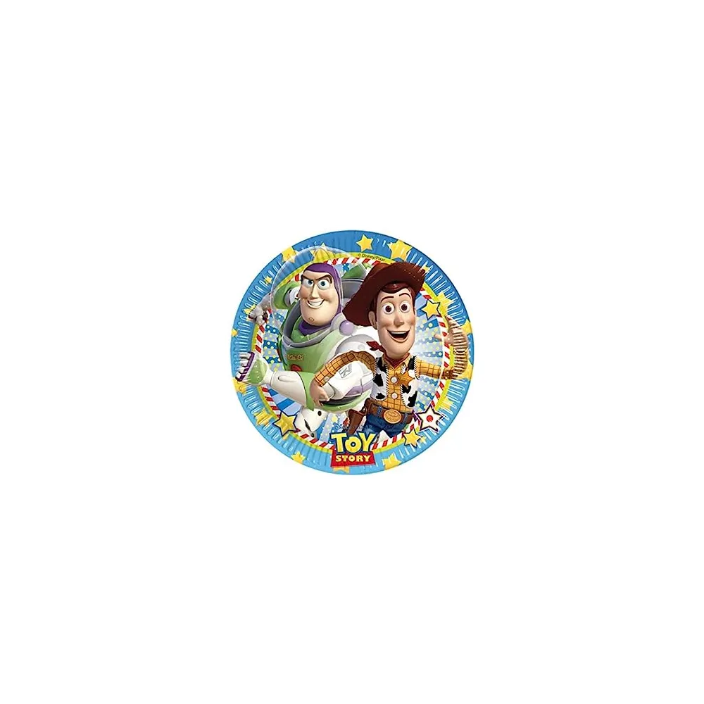 Paquete de 8 Platos de Papel de 23 cm Toy Story Star Power Añade Diversión a tus Fiestas