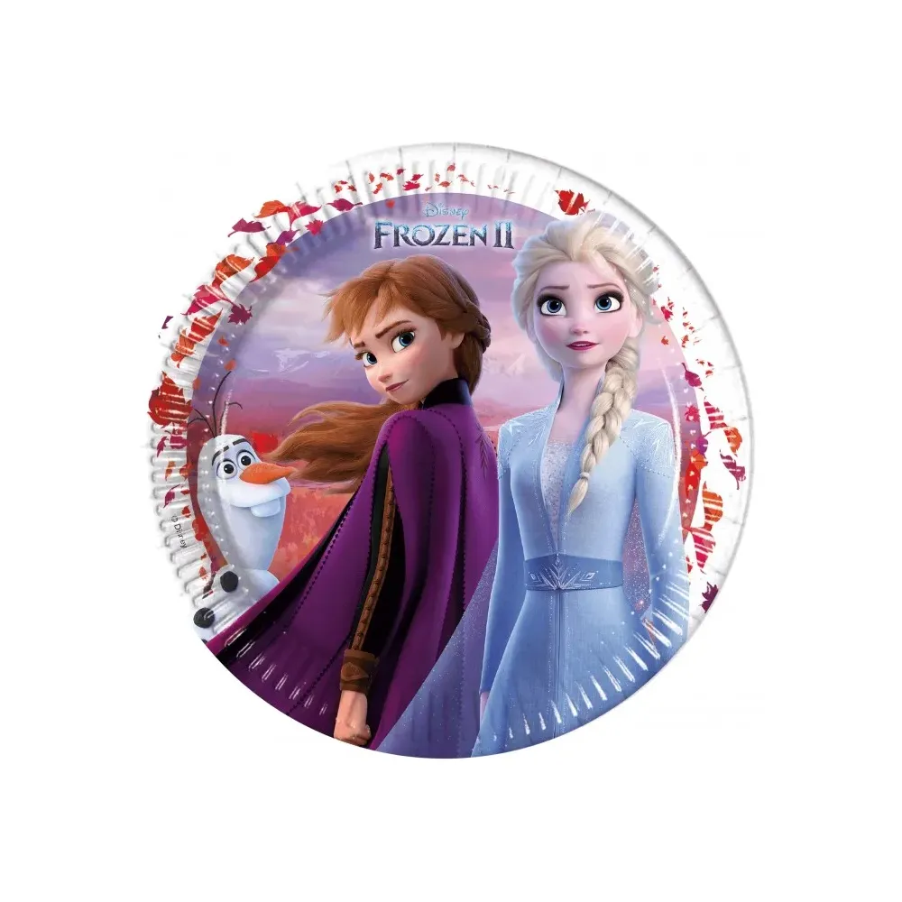 Paquete de 6 Platos de Papel de 23 cm Frozen II: Añade Magia a tus Fiestas