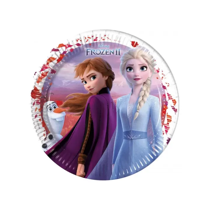 Paquete de 6 Platos de Papel de 23 cm Frozen II: Añade Magia a tus Fiestas