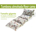 Cojín Tumbona Almohada Floor Cama 55✖️220cm Hojas Finas Café Happy Life Elegancia y Confort en tu Hogar