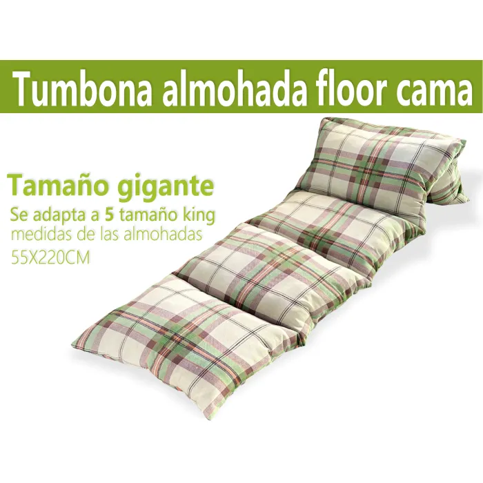 Cojín Tumbona Almohada Floor Cama 55✖️220cm Enrejado Happy Life Confort y Elegancia en tu Hogar