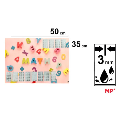 Vade de Sobremesa Diseño Las tablas de multiplicar 35x50cm 3mm - MP