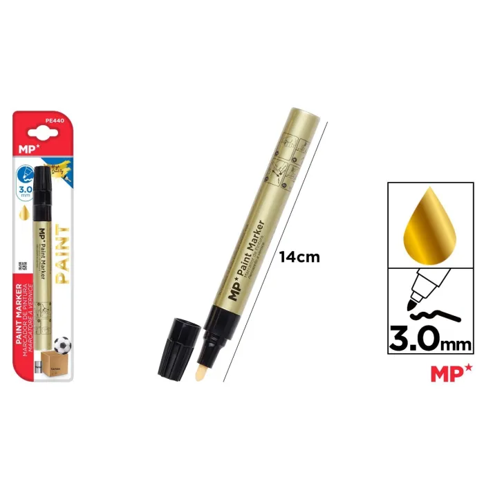 Marcador de Pintura Permanente Oro 3mm - MP