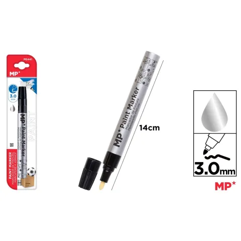 Marcador de Pintura Permanente Plata 3mm - MP