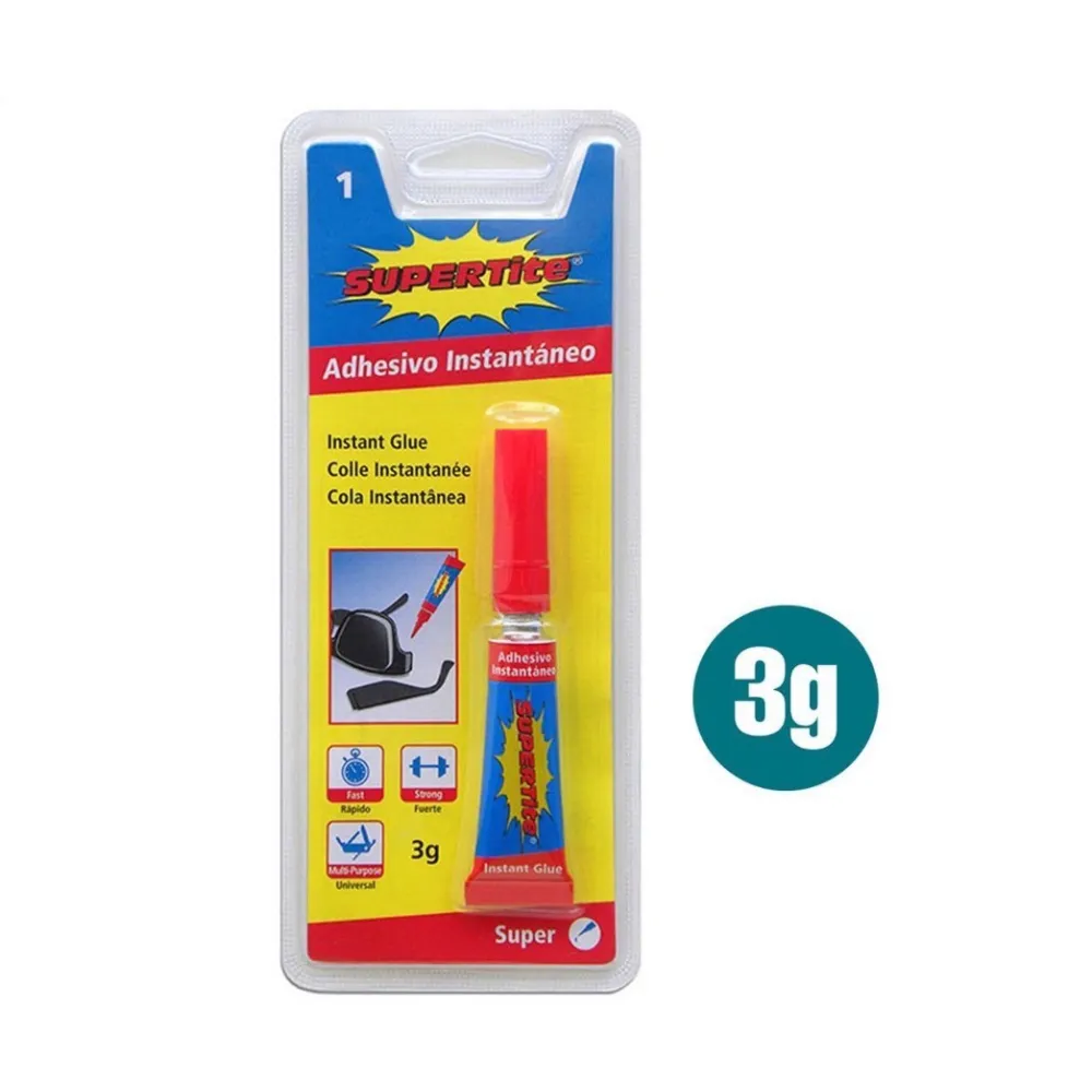 ADHESIVO INSTANTÁNEO 3g SUPERTITE Adhesivo rápido y de alta calidad