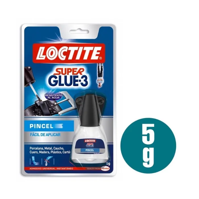 SUPER GLUE-3 PINCEL 5g LOCTITE Adhesivo fuerte con pincel de aplicación