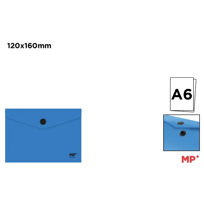 Carpeta Sobre con Cierre de Botón A6 120x160mm