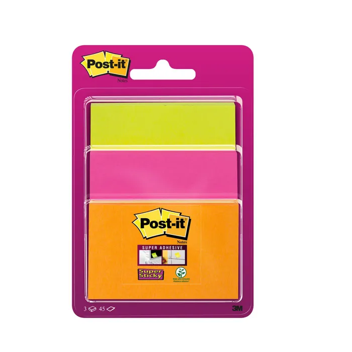 Notas Super Sticky 3 Blocs x 45 hojas bloc POST IT